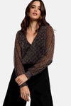 Blouse (lange mouwen) bruin - Morgan de Toi