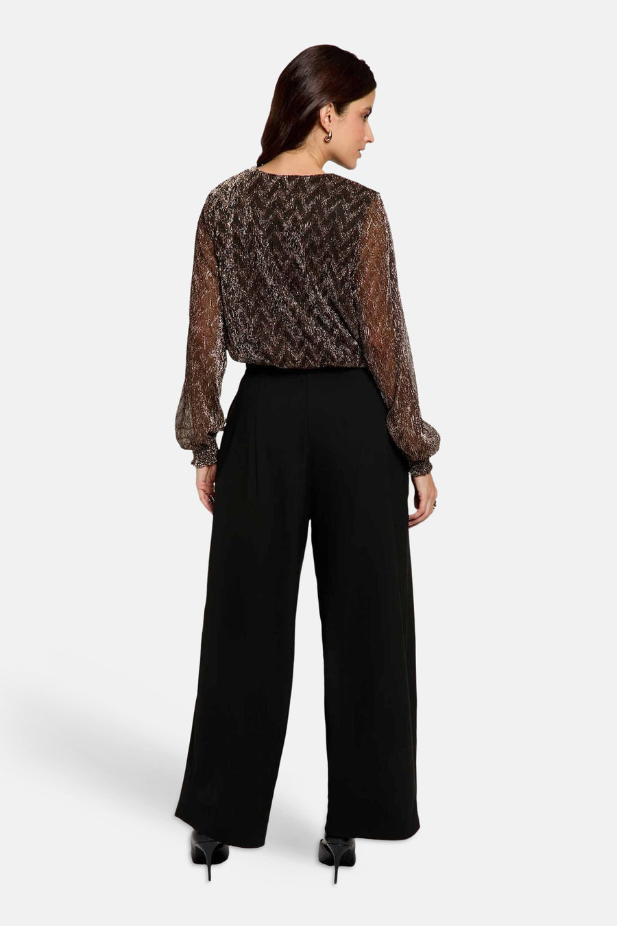 Blouse (lange mouwen) bruin - Morgan de Toi