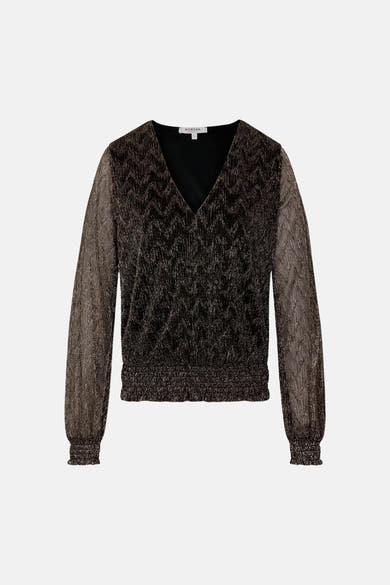 Blouse (lange mouwen) bruin - Morgan de Toi