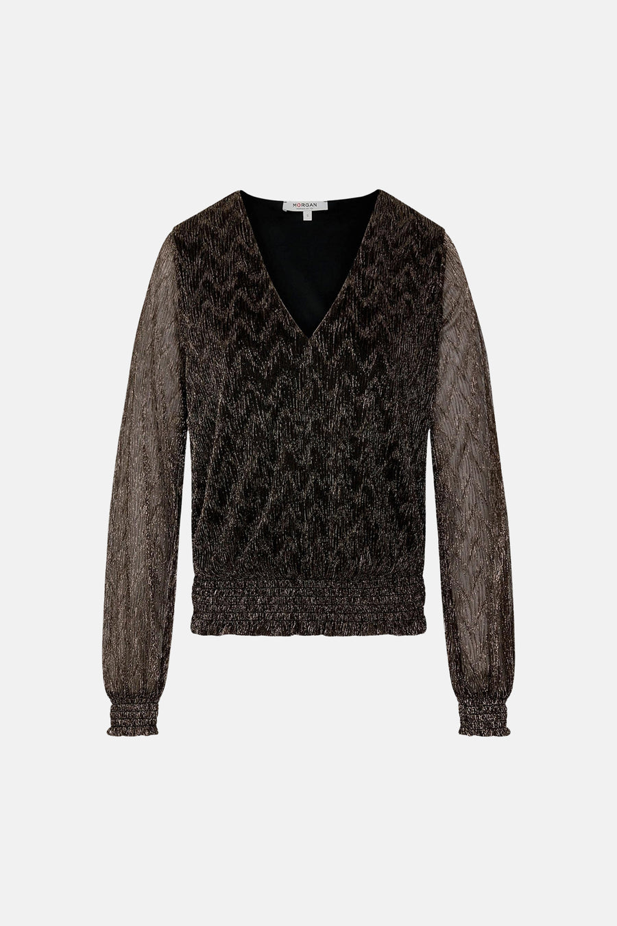 Blouse (lange mouwen) bruin - Morgan de Toi
