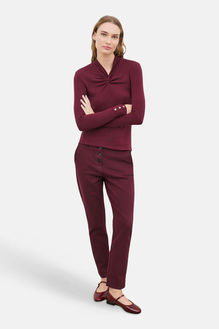 T-shirt met lange mouwen - Bordeaux