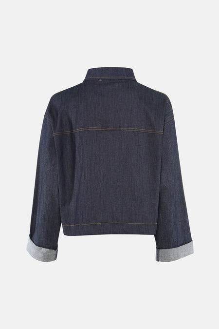 Chemise en jean dark blue denim - Morgan de Toi