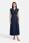 Kleedje zonder mouwen - dark blue denim