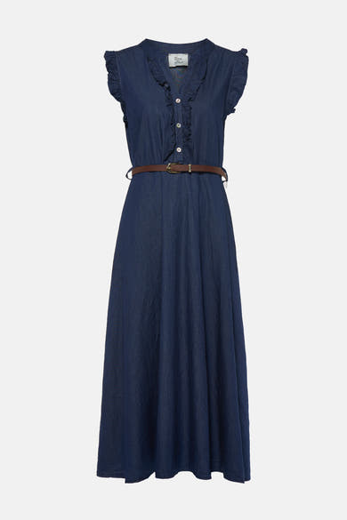 Kleedje zonder mouwen - dark blue denim