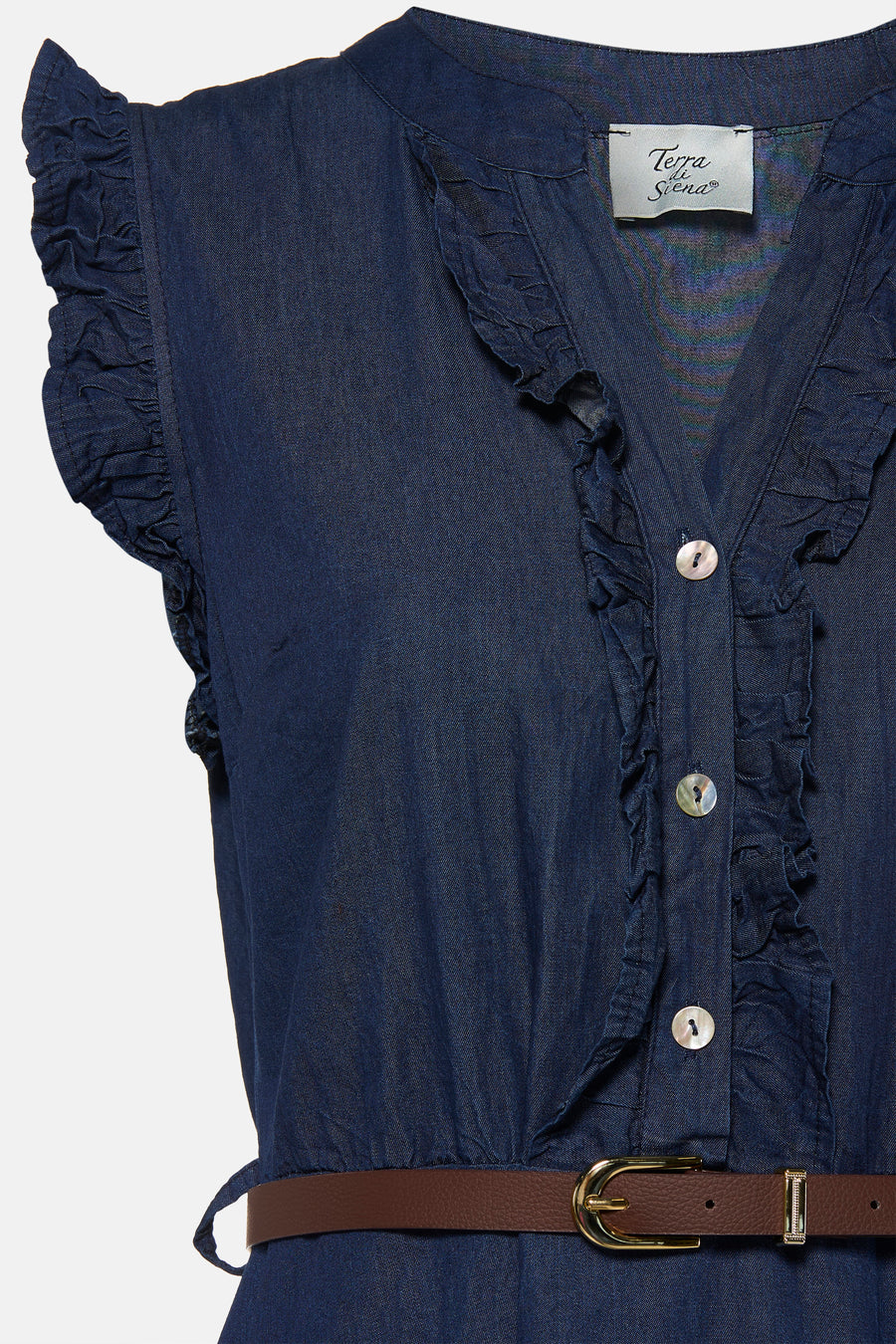 Kleedje zonder mouwen - dark blue denim