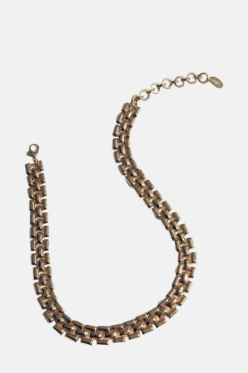Collier court doré de MANGO avec une chaîne d'extension réglable et fermoir mousqueton.