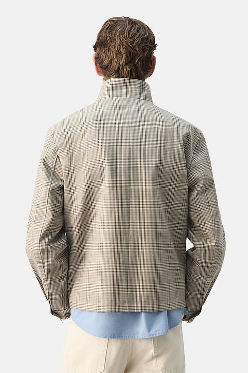 Veste courte multicolore de MANGO, avec un motif à carreaux sur toute la surface.