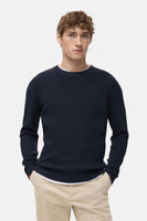 Pull met ronde hals - blauw