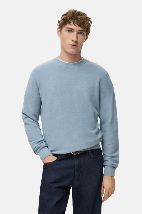 Pull à col rond - bleu