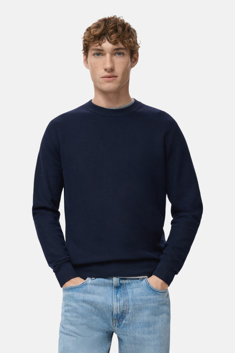 Pull à col rond - bleu