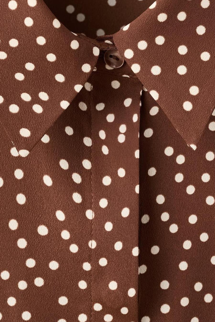 Chemise à manches longues - Brun