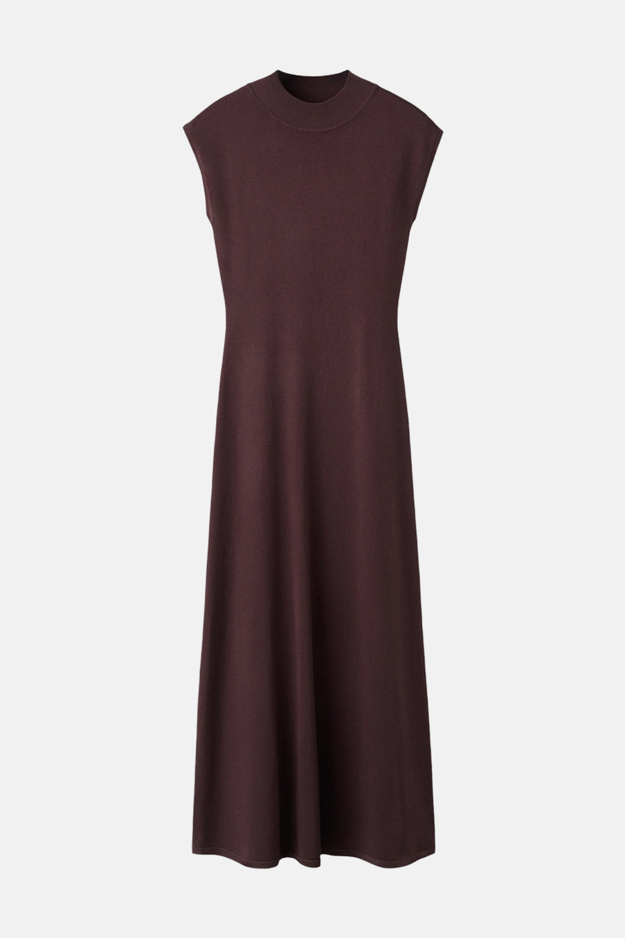 Robe à manches courtes brun par MANGO avec une coupe ajustée et longueur midi.