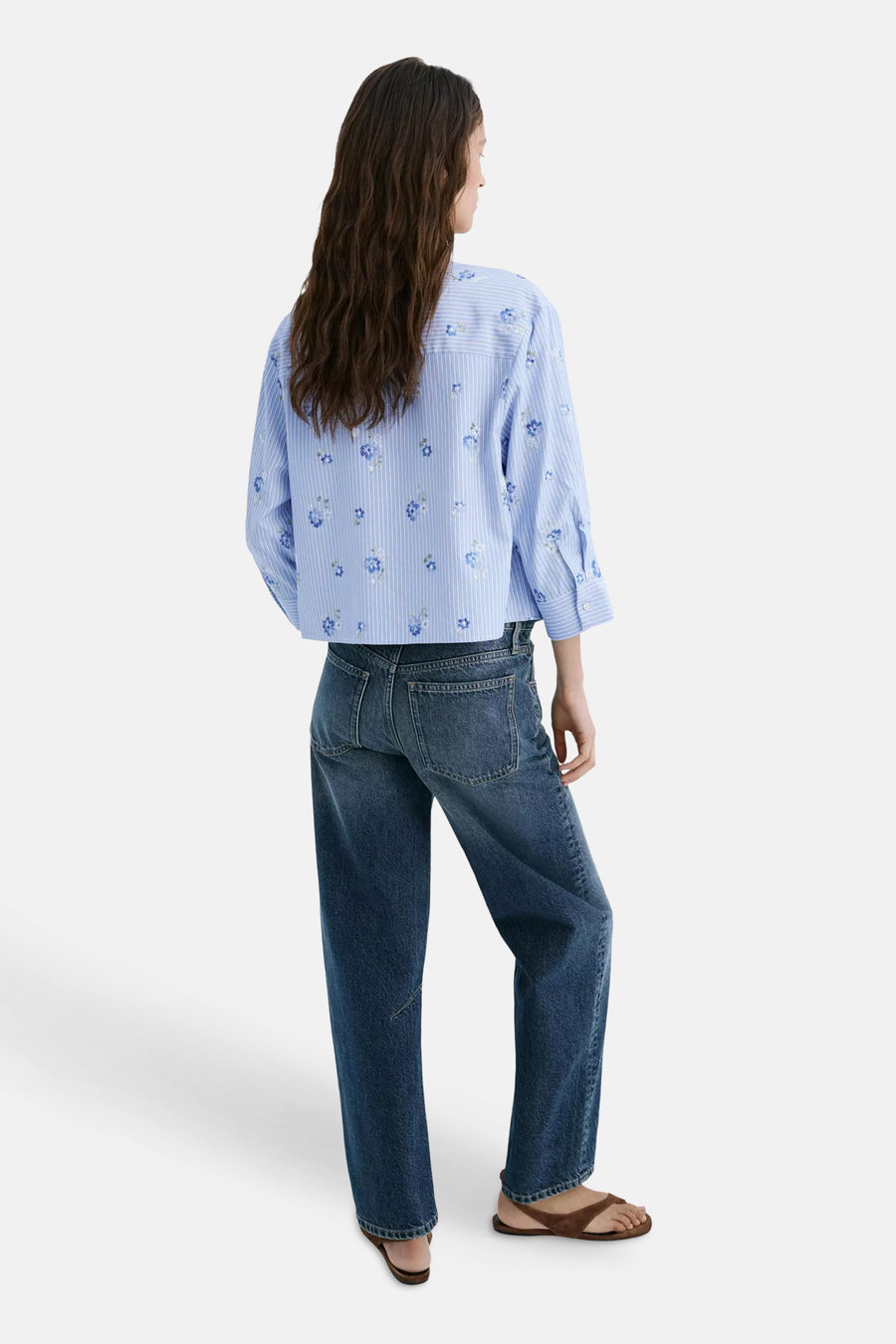 Blouse met lange mouwen - Blauw