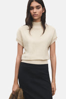 Pull met ronde hals - goud