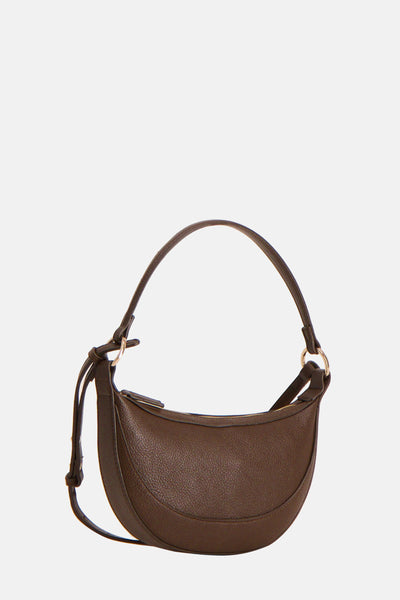 Sac à bandoulière kaki de MANGO, avec une texture grainée et une bandoulière réglable.
