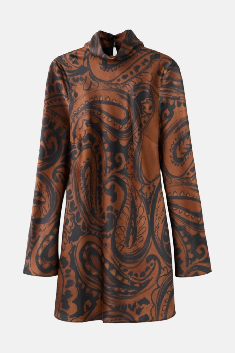 MANGO jurk met retrostijl en meerkleurig paisley-patroon.