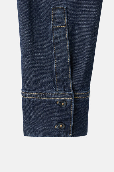 Denim blouse met lange mouwen van MANGO, met knoopsluiting en manchetten met knopen.