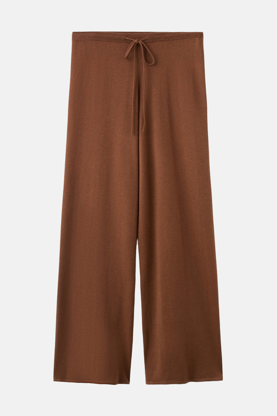 Bruine broek van MANGO, rechte pasvorm met trekkoord in de taille.
