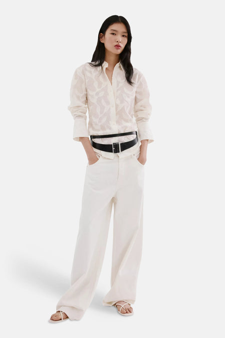 Chemisier (manches longues) Écru - MANGO