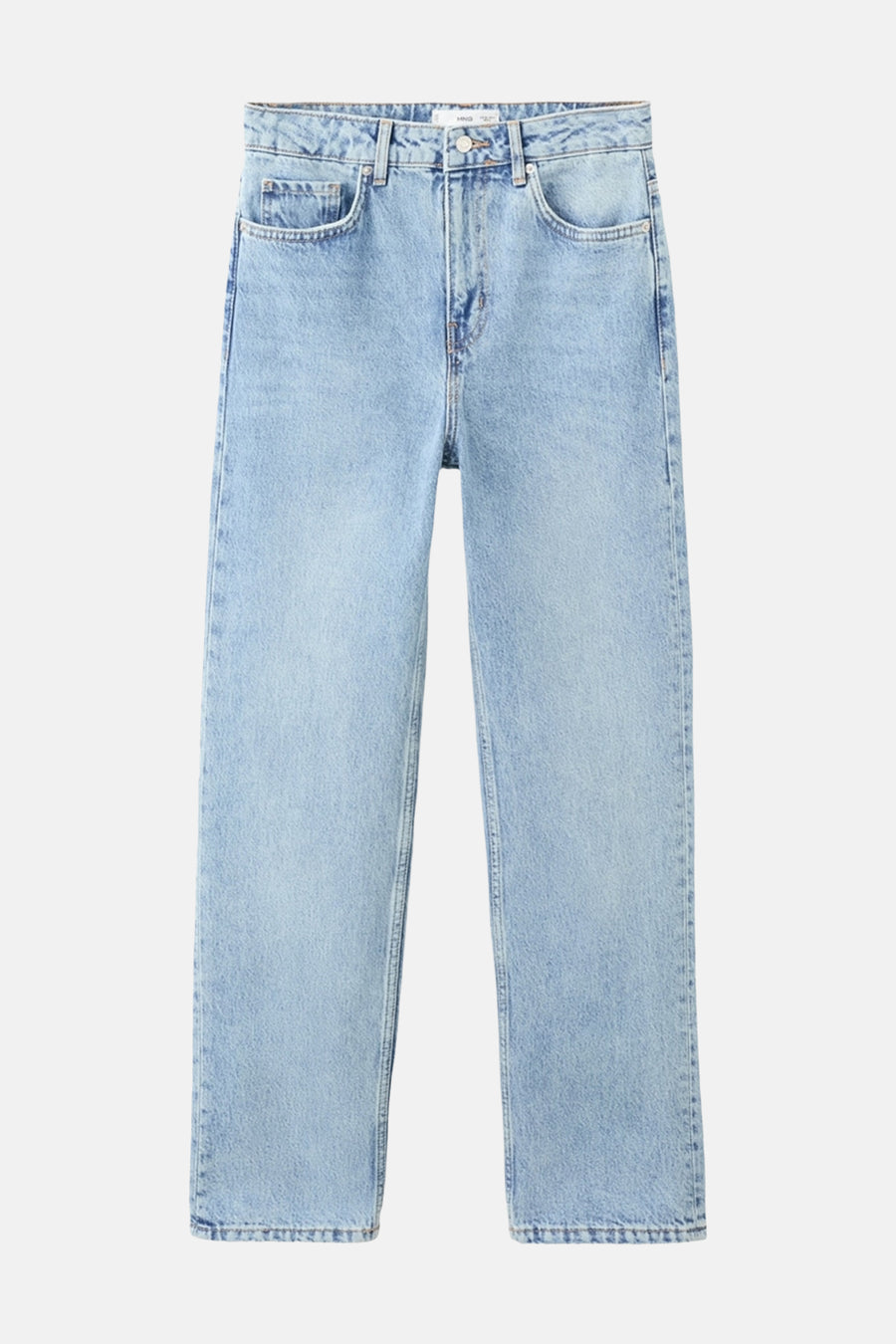 Rechte jeans van lichtblauw denim van MANGO, klassieke rechte pasvorm.