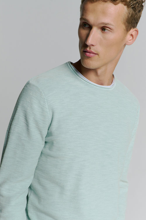 Pullover Crewneck Garment Dyed + Stone Washed