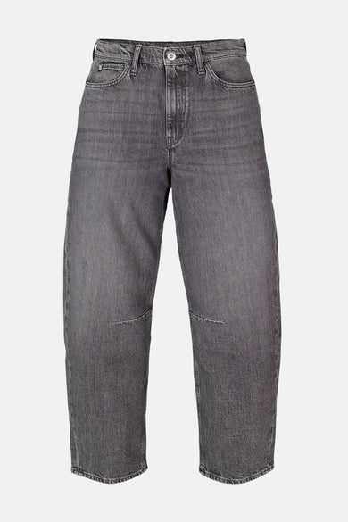 Jean délavé gris de GARCIA, coupe ample et jambes larges avec détails subtils sur les genoux.