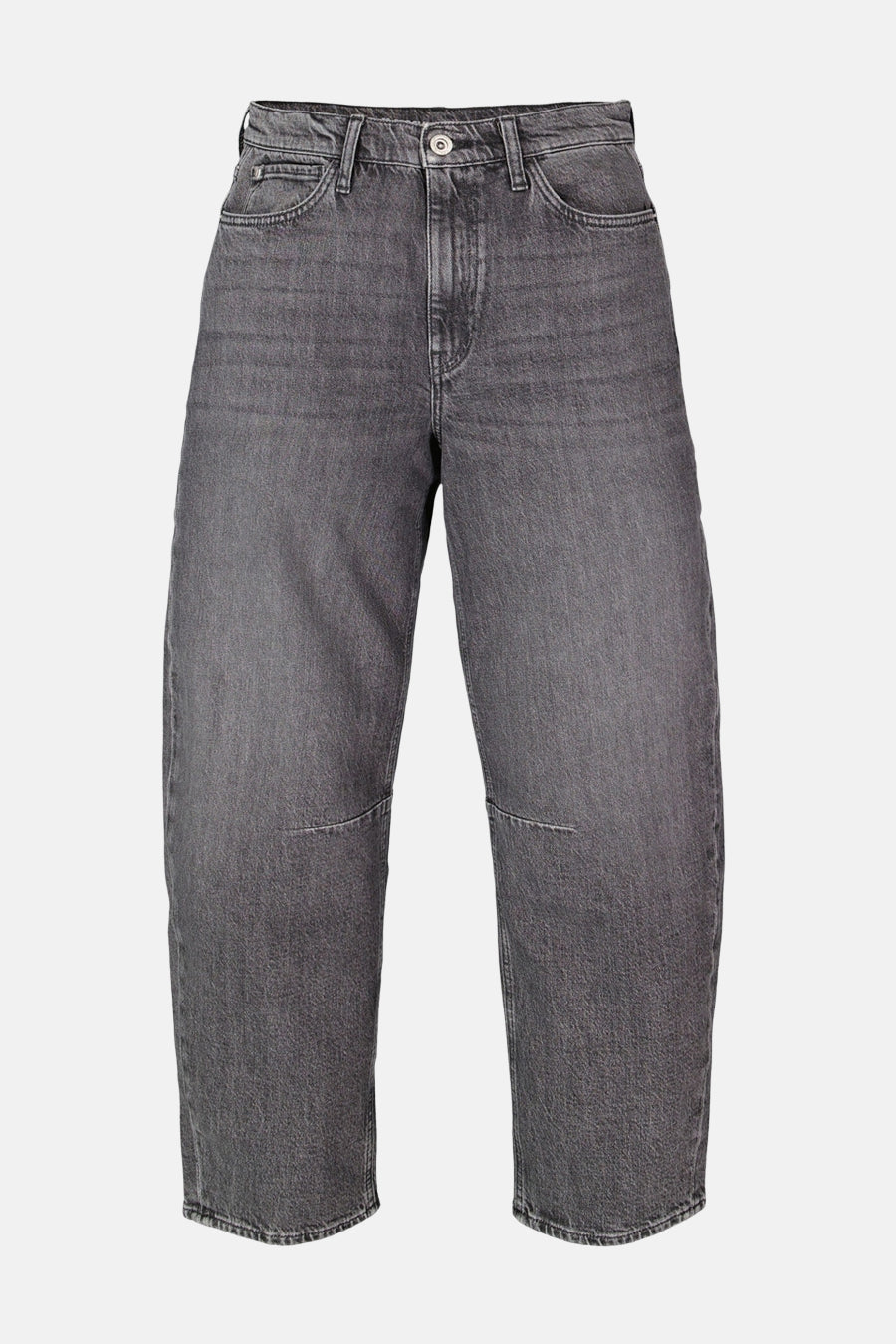 Jean délavé gris de GARCIA, coupe ample et jambes larges avec détails subtils sur les genoux.