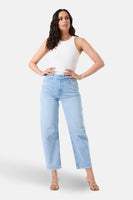 CHYLA BARREL - mid blue denim