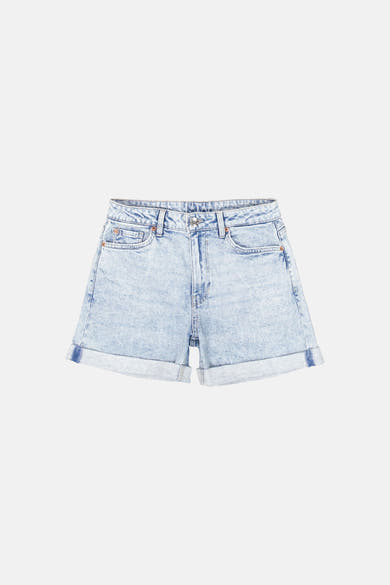 Short - light blue denim