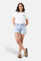 Short - light blue denim