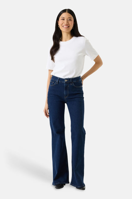 Jean évasé dark blue denim - GARCIA