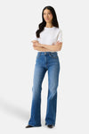 Jeans flared mid blue denim - GARCIA
