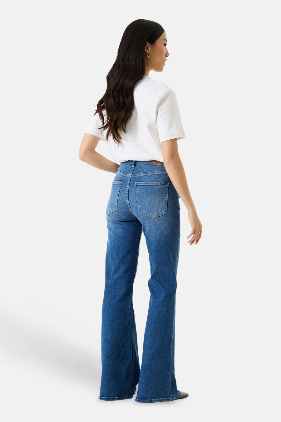 Jeans flared mid blue denim - GARCIA