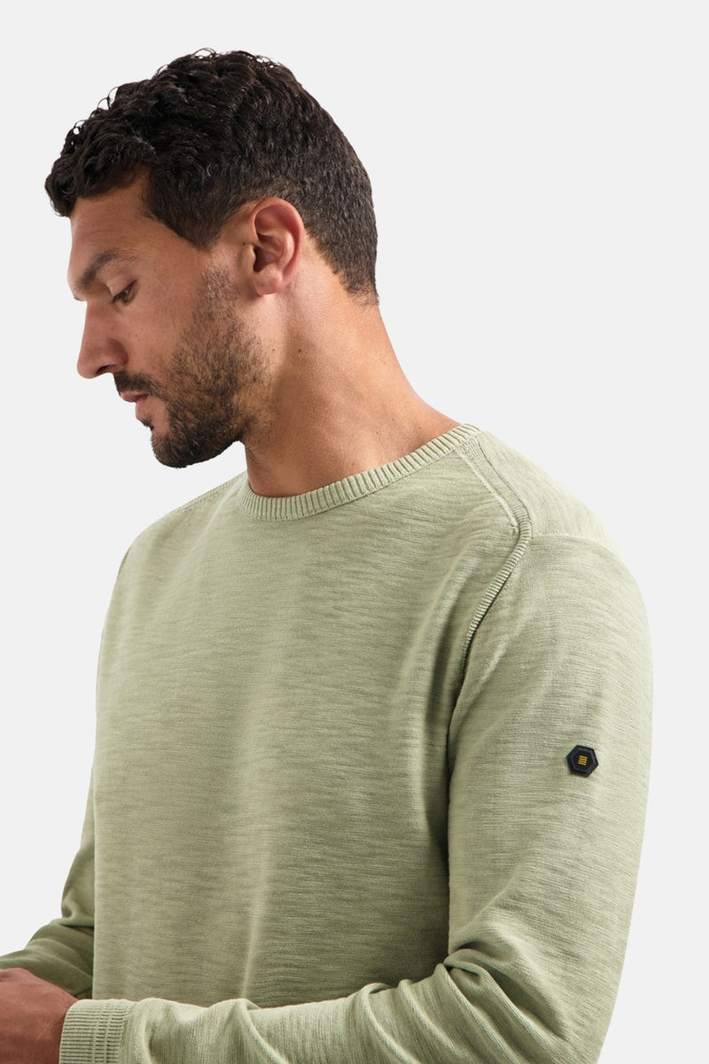Pullover Crewneck Garment Dyed + Stone Washed