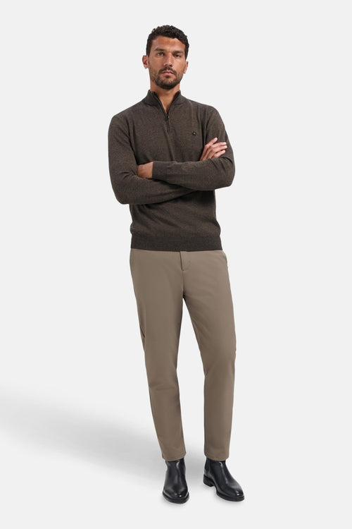 Pull met rolkraag - taupe