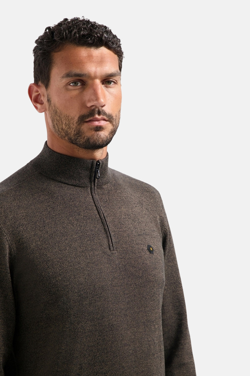 Pull met rolkraag - taupe