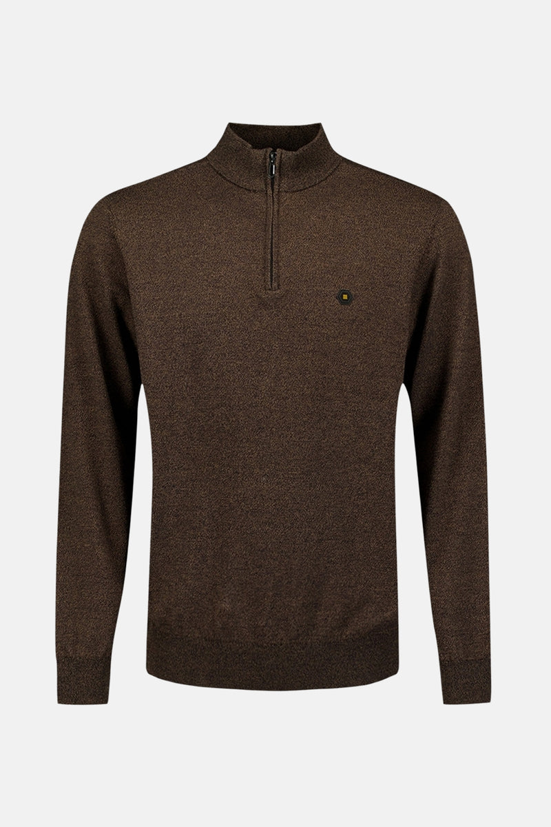 Pull met rolkraag - taupe