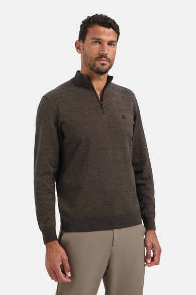 Pull met rolkraag - taupe