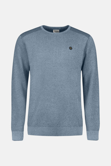 Pullover Crewneck Plated Structure Knit