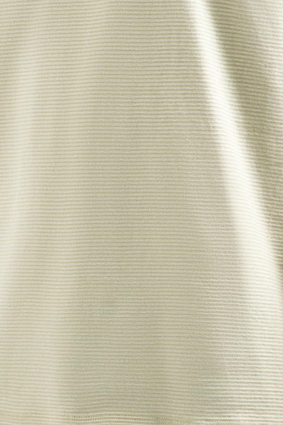 Beige T-shirt met korte mouwen van NO EXCESS, met horizontale ribbeltextuur.