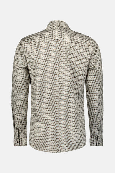 Multikleurig overhemd met lange mouwen van NO EXCESS, all-over geometrisch patroon, achterzijde.