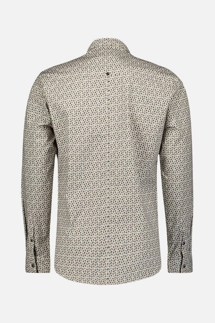 Multikleurig overhemd met lange mouwen van NO EXCESS, all-over geometrisch patroon, achterzijde.