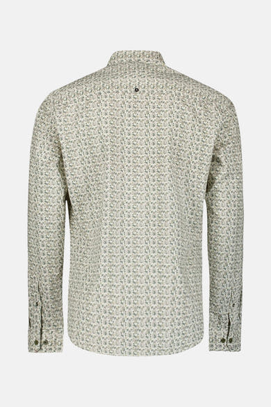 Chemise kaki à manches longues de NO EXCESS, avec motif imprimé sur l'ensemble.