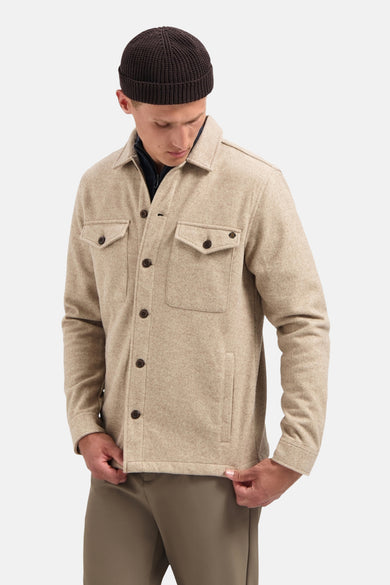Overshirt Button Closure Melange