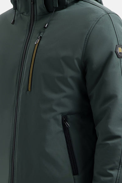 Jacket Short Fit Hooded Softshell Stretch