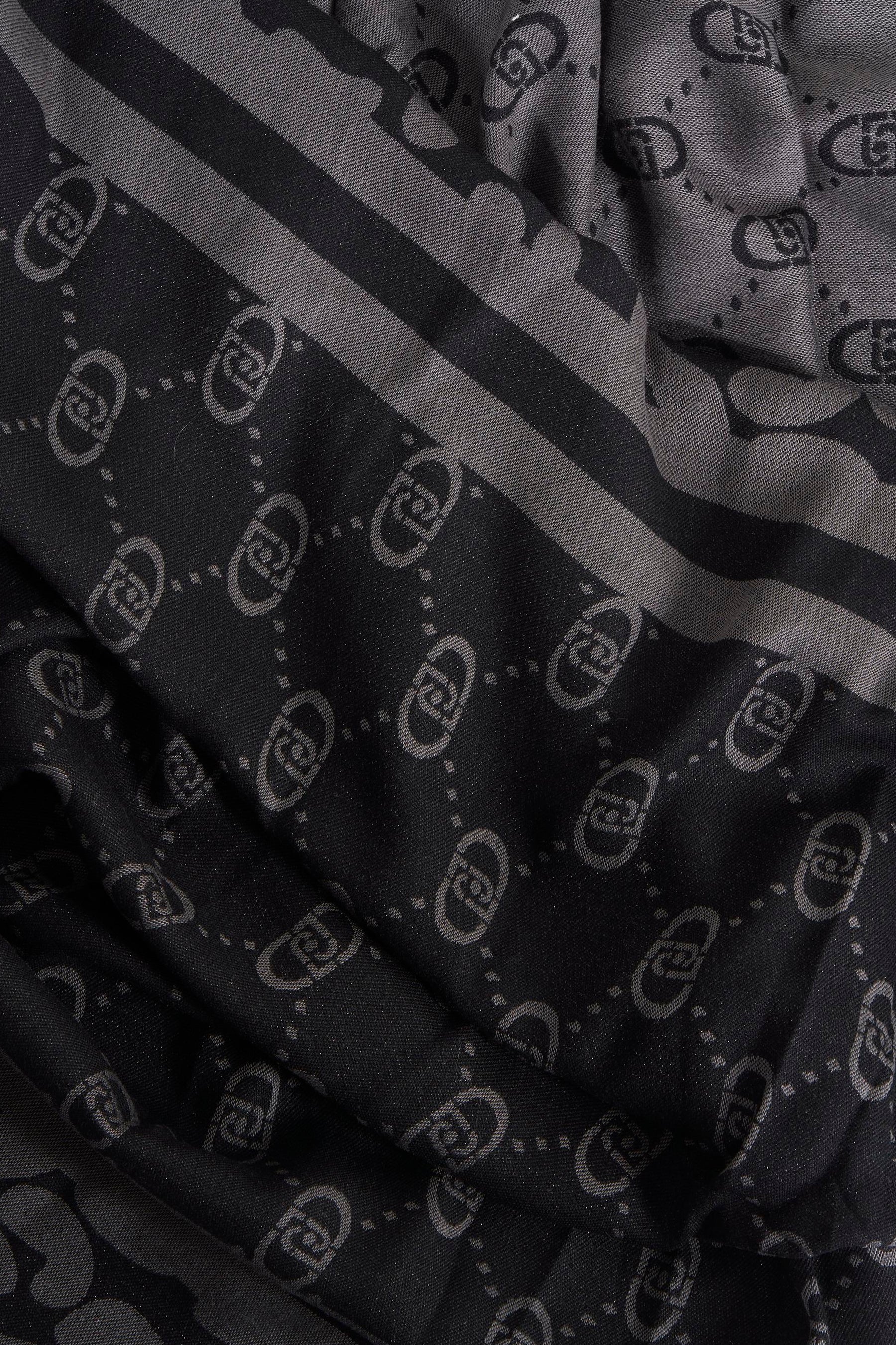 LIU JO FOULARD LOGO INTRECCIO - Foulard - Nero/noir