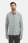 Chemise à manches longues multicolore de NO EXCESS, avec un motif géométrique subtil et coupe classique.