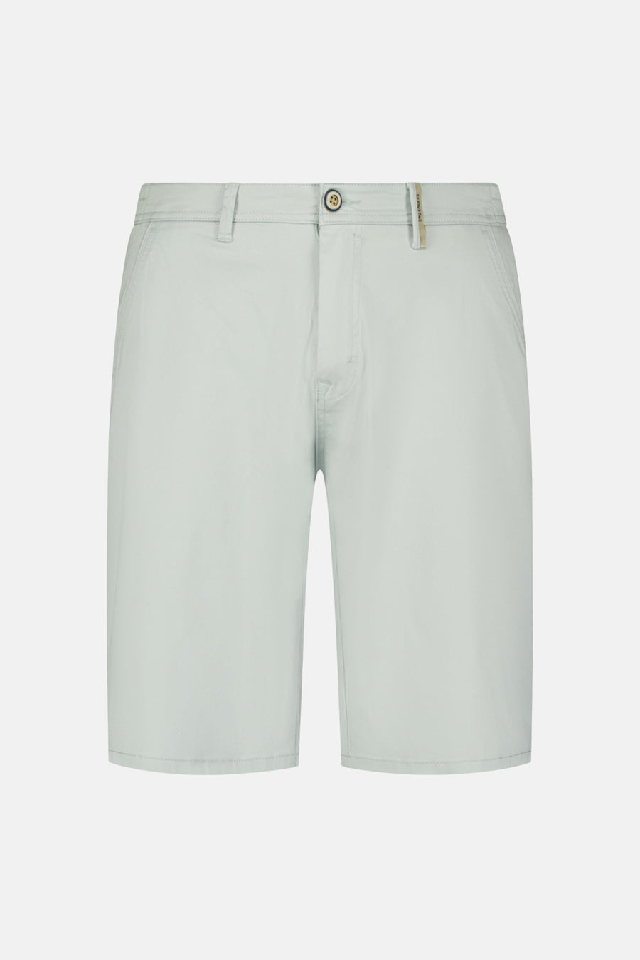 Lichtgekleurde korte broek van NO EXCESS met knoopsluiting, riemlussen en zijzakken.