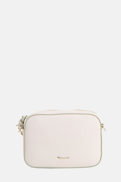 Sac à bandoulière blanc de TAMARIS, avec une texture grainée et une bandoulière fine.