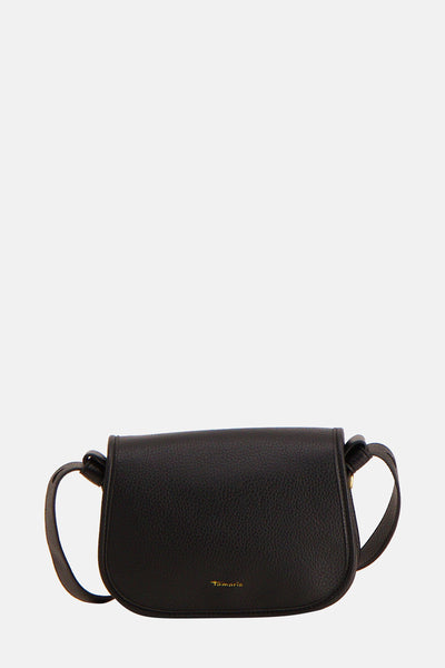 Sac à bandoulière noir de TAMARIS avec une texture grainée et une bandoulière réglable.